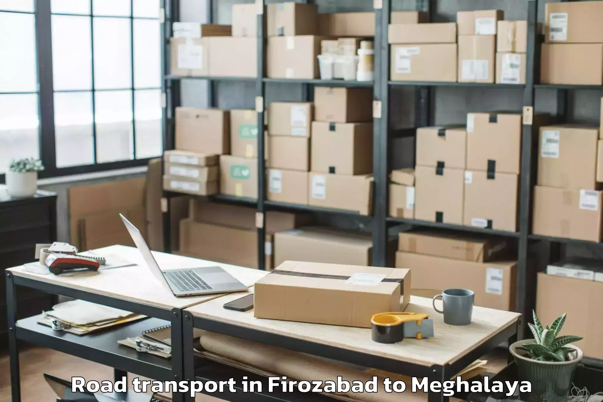 Hassle-Free Firozabad to Mawkynrew Road Transport